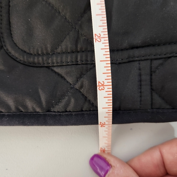 JCrew Black Quilted Jacket with Gold Accents, Size XS - Picture 9 of 11